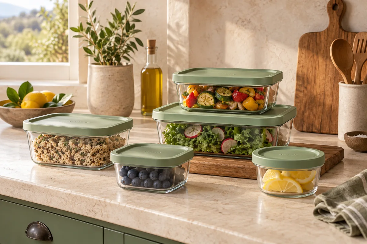 Illustrated food-storage containers