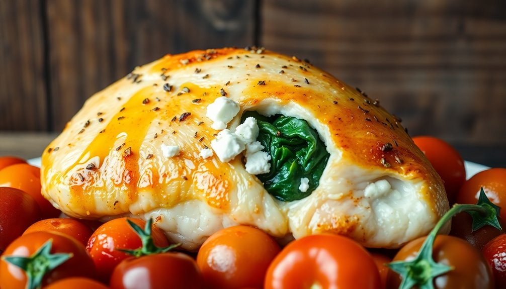 Spinach and Feta Stuffed Chicken Breast