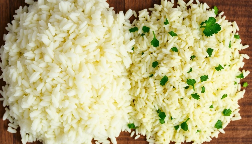 choosing between cauliflower rice