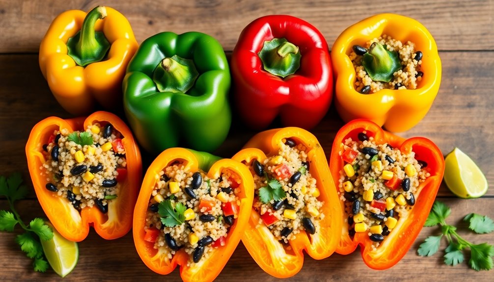 Veggie-Stuffed Bell Peppers