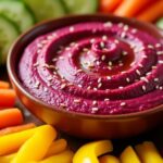 Beetroot Hummus With Veggies