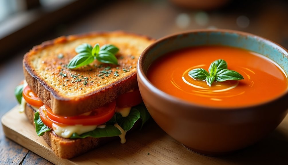 Vegan Grilled Cheese and Tomato Soup