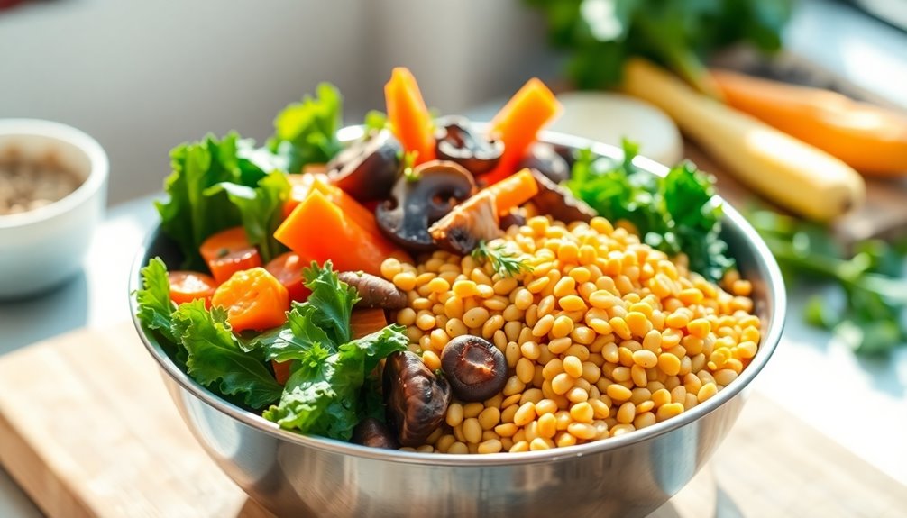 cooking lentil stuffing dish