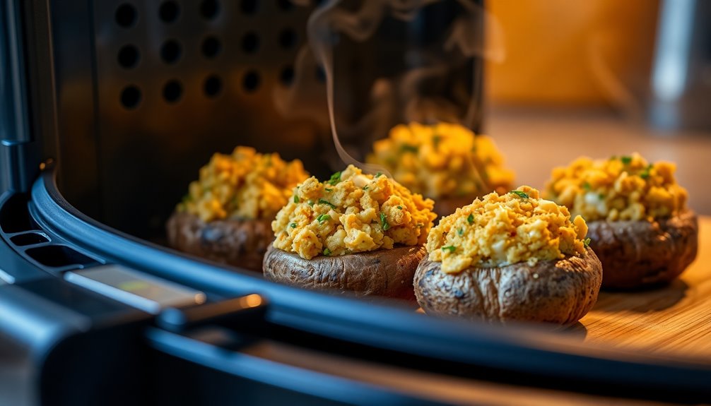 cooking with stuffed mushrooms