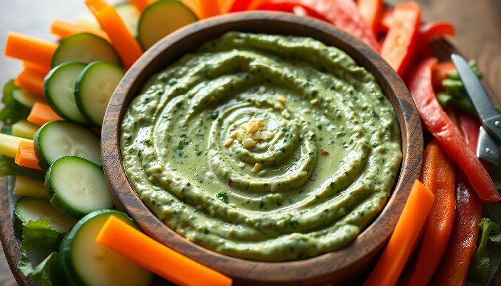 Keto Spinach Dip With Veggies