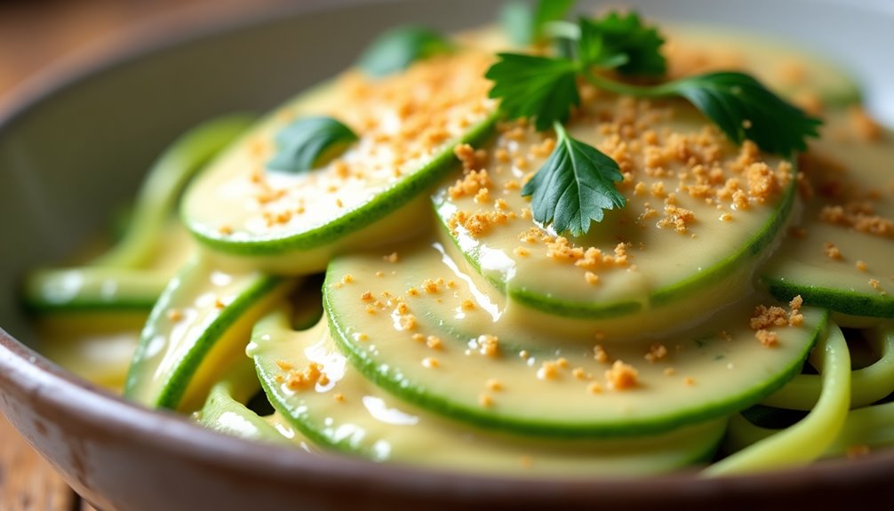 Dairy-Free Alfredo With Zucchini Noodles