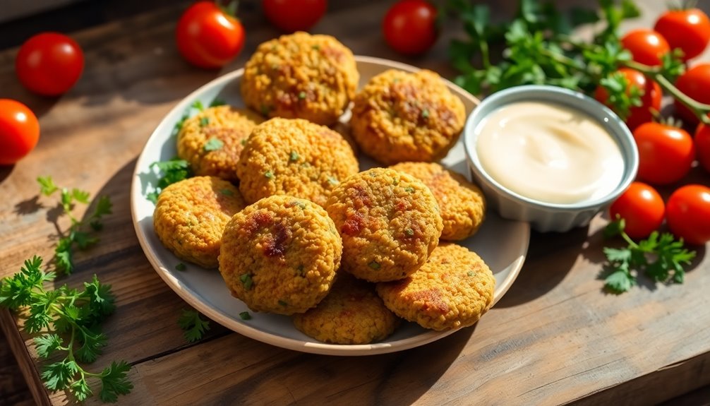 crispy and flavorful falafels