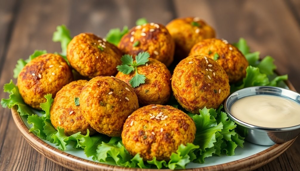 crispy and flavorful falafels