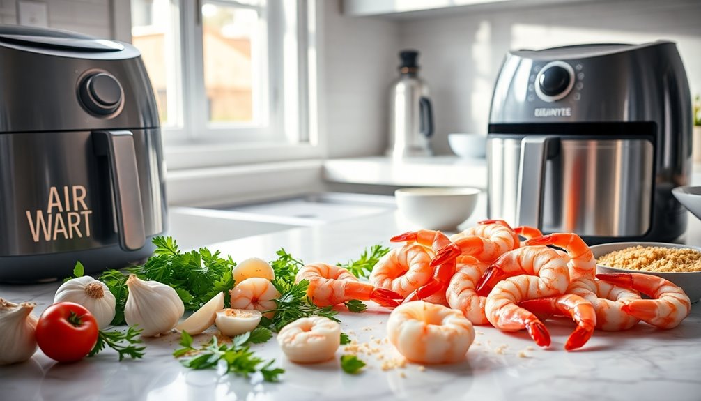 delicate shrimp dish prep