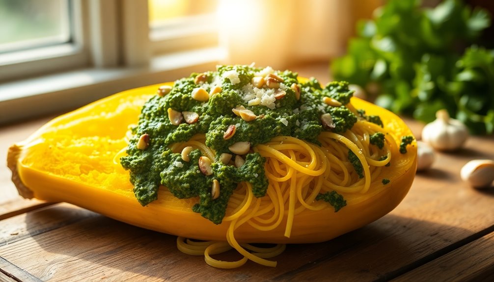 Spaghetti Squash With Pesto