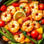 One-Pan Lemon Garlic Shrimp With Veggies