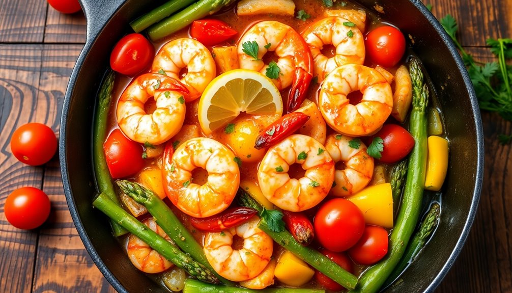 One-Pan Lemon Garlic Shrimp With Veggies