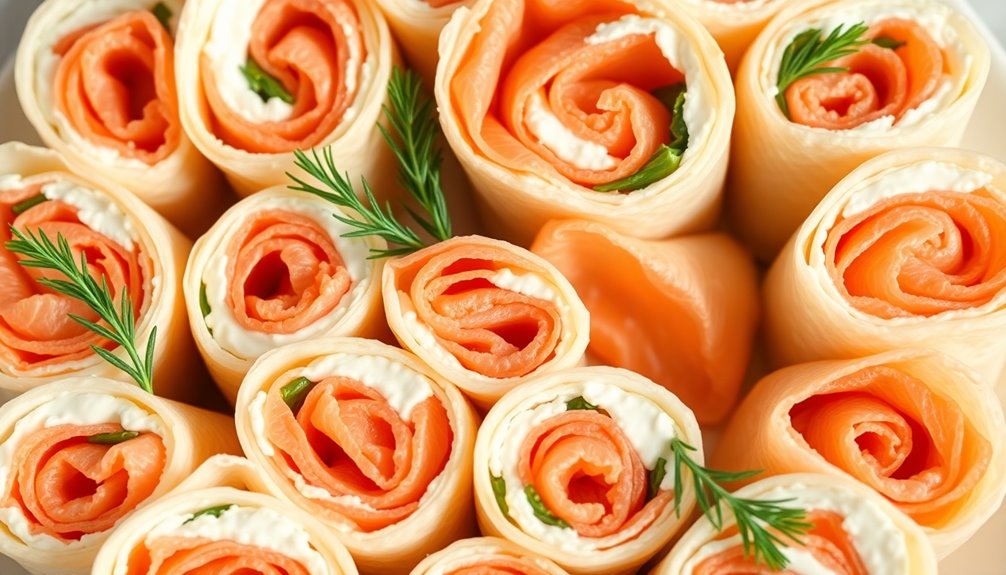 Smoked Salmon and Cream Cheese Wraps