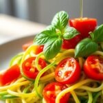 Tomato Basil Zucchini Noodles