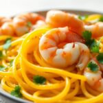 Spaghetti Squash With Garlic Shrimp