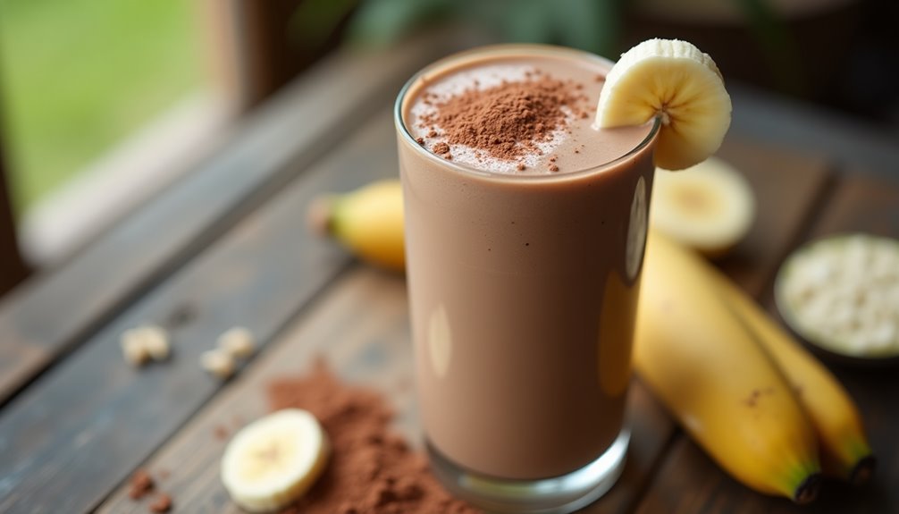 Chocolate Banana Smoothie With Protein Powder