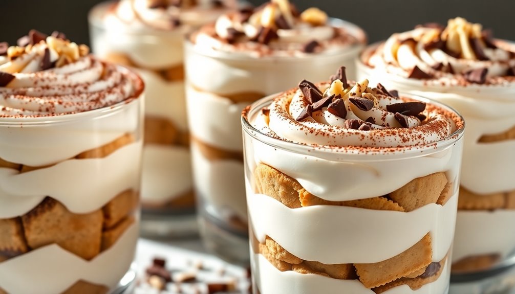 delicious dessert in cups