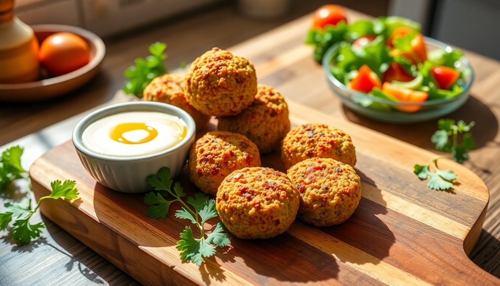 delicious homemade baked falafel