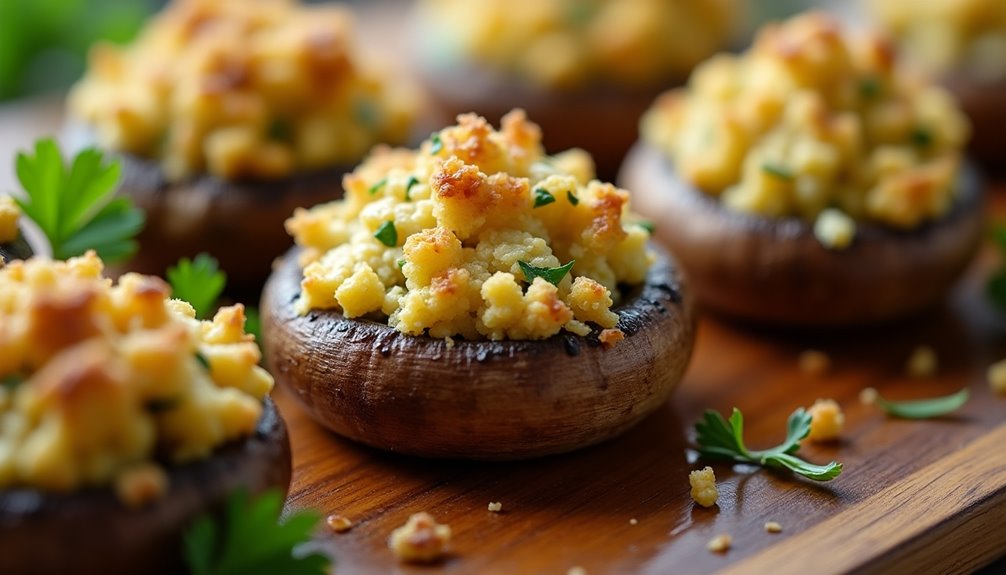 Air-Fryer Stuffed Mushrooms