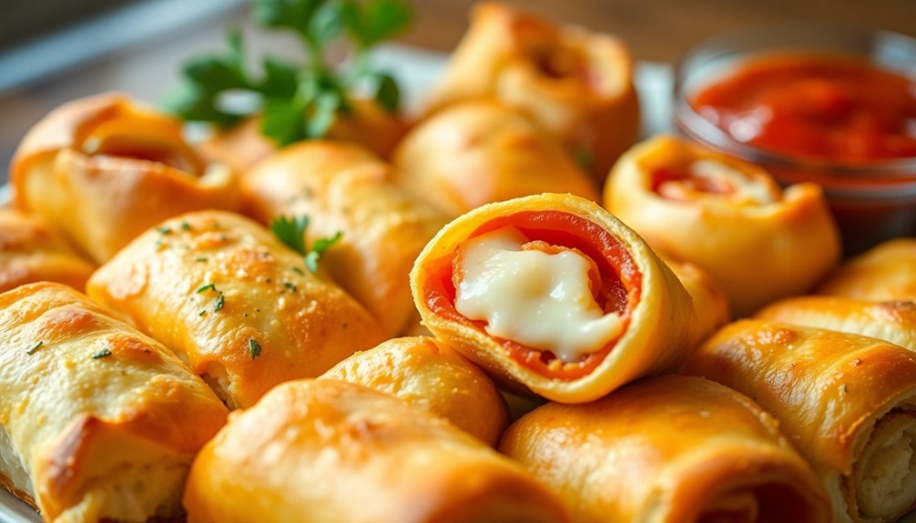 Cheese and Pepperoni Roll-Ups