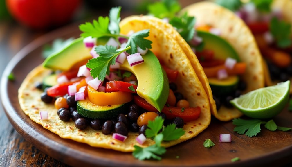 Veggie and Black Bean Tacos