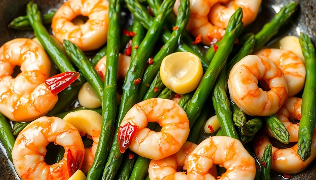 Shrimp and Asparagus Skillet