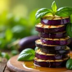 Grilled Eggplant and Zucchini Stack