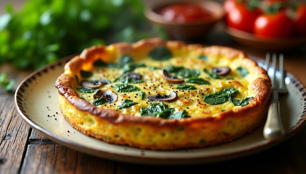 Spinach and Mushroom Frittata