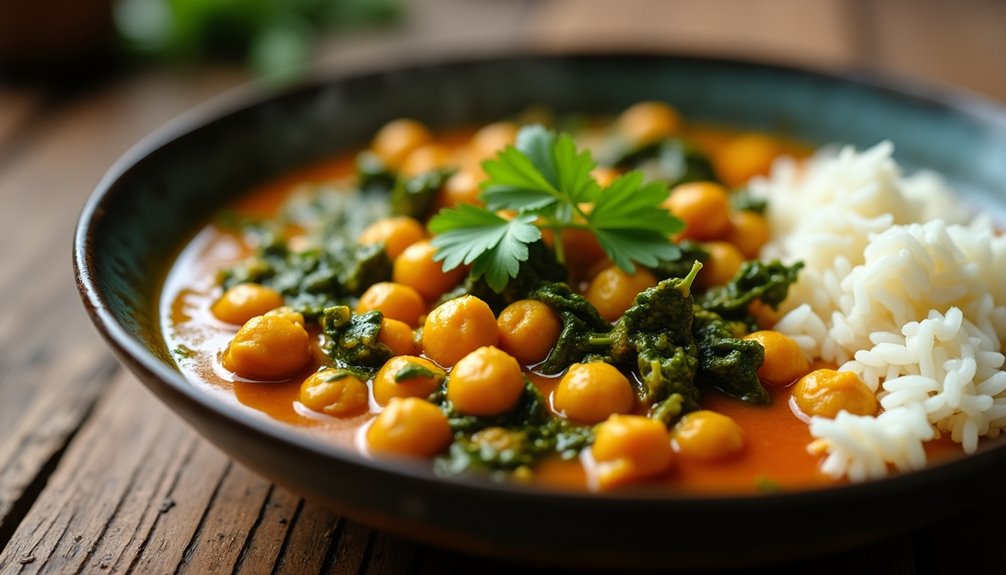 Chickpea and Spinach Curry