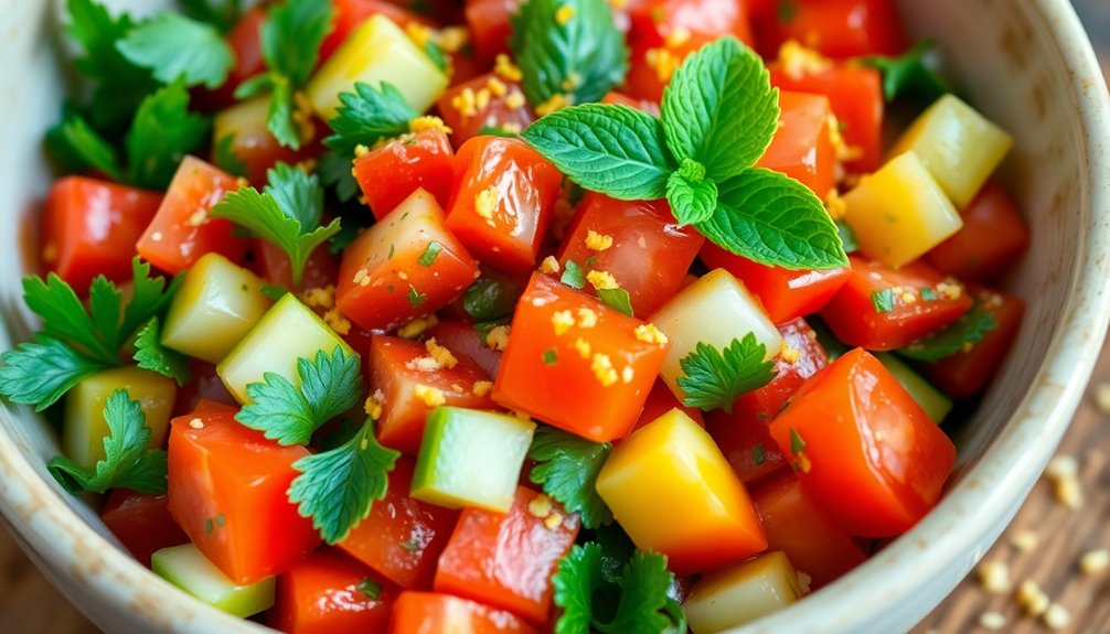 fresh parsley and tomatoes