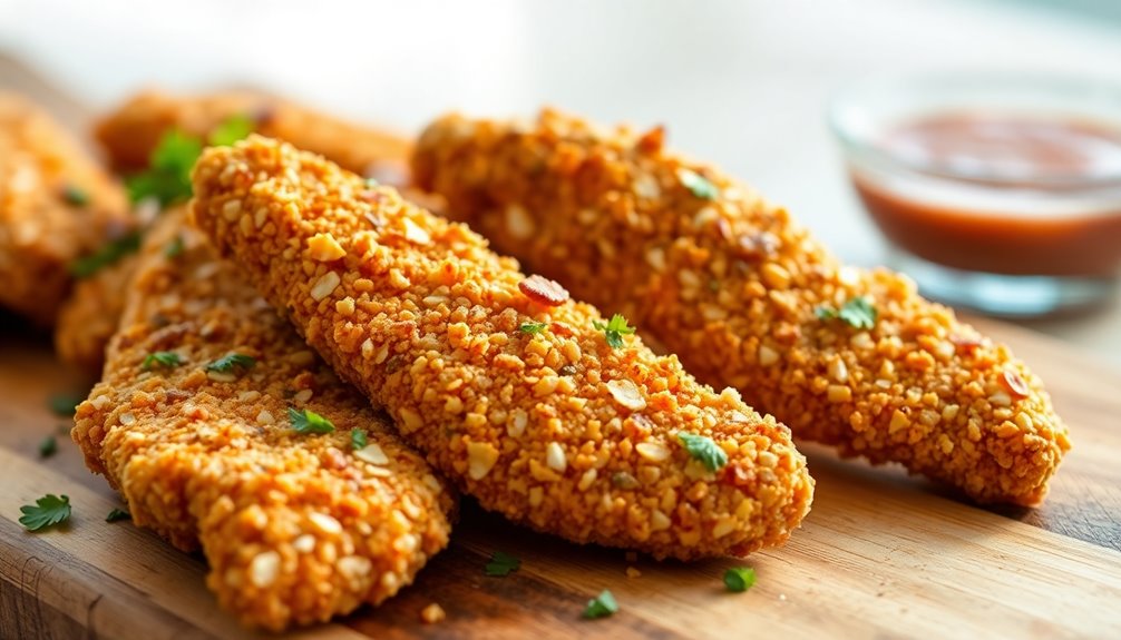 fried chicken tenders coated