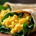 Scrambled Egg & Spinach Wraps