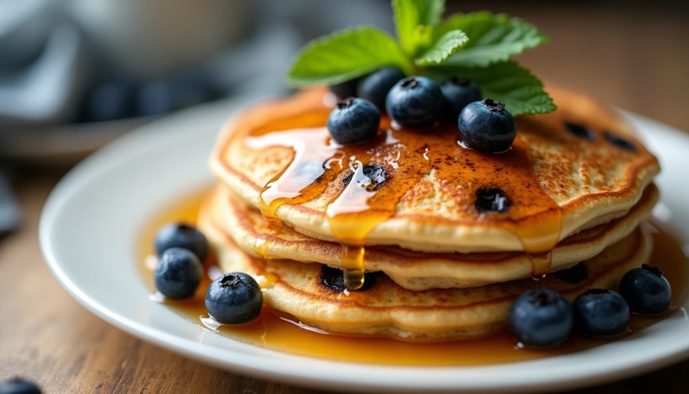 Blueberry and Flaxseed Pancakes