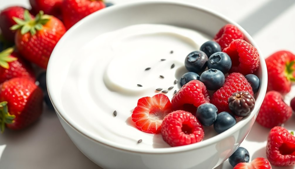 Greek Yogurt With Berries and Chia Seeds