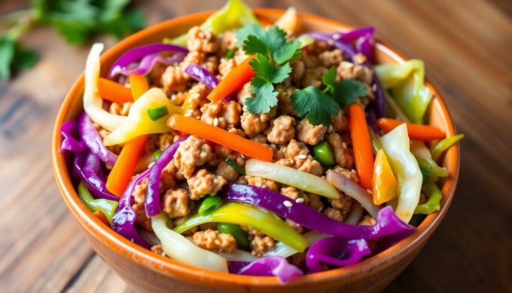 Cabbage Stir-Fry With Ground Turkey