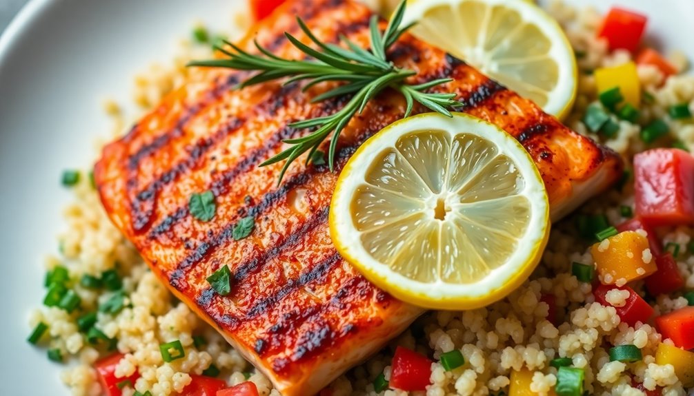 Grilled Salmon With Quinoa