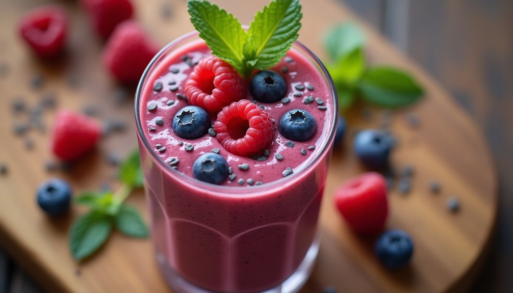 Berry and Chia Seed Protein Smoothie