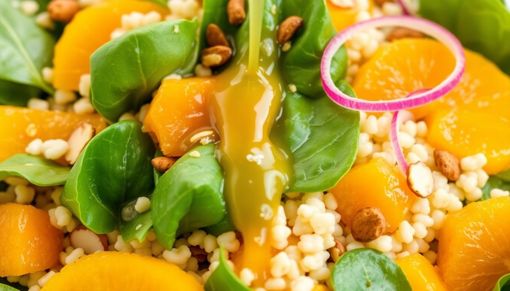 Quinoa and Spinach Salad With Citrus Dressing