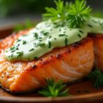 Air-Fried Salmon With Dill Sauce