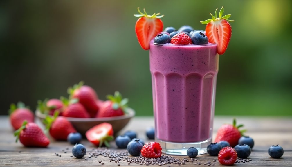 Berry and Chia Seed Protein Smoothie