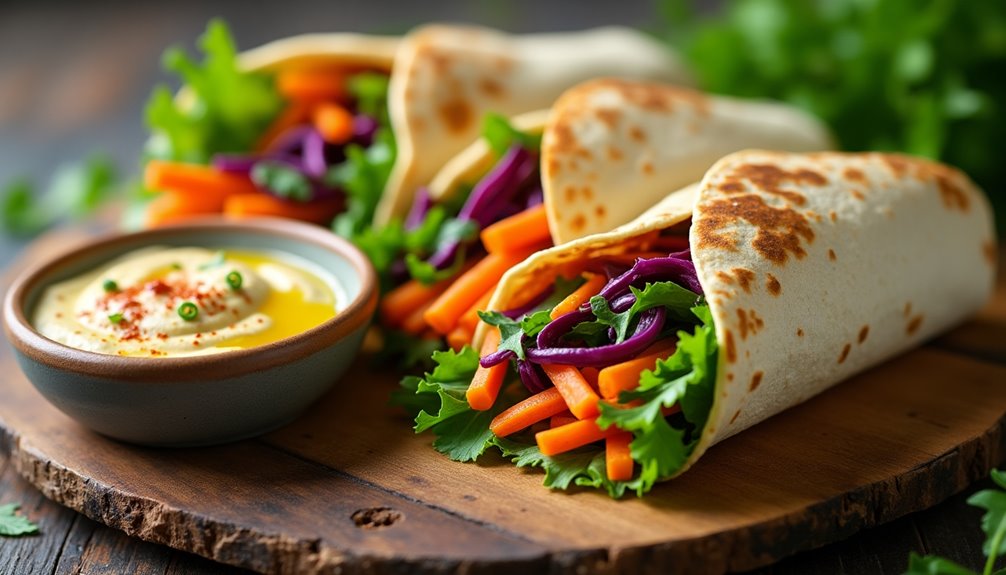 Veggie and Hummus Wraps