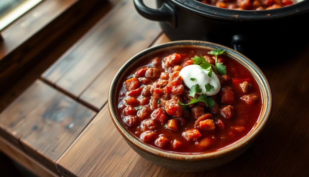 hearty homemade beef chili