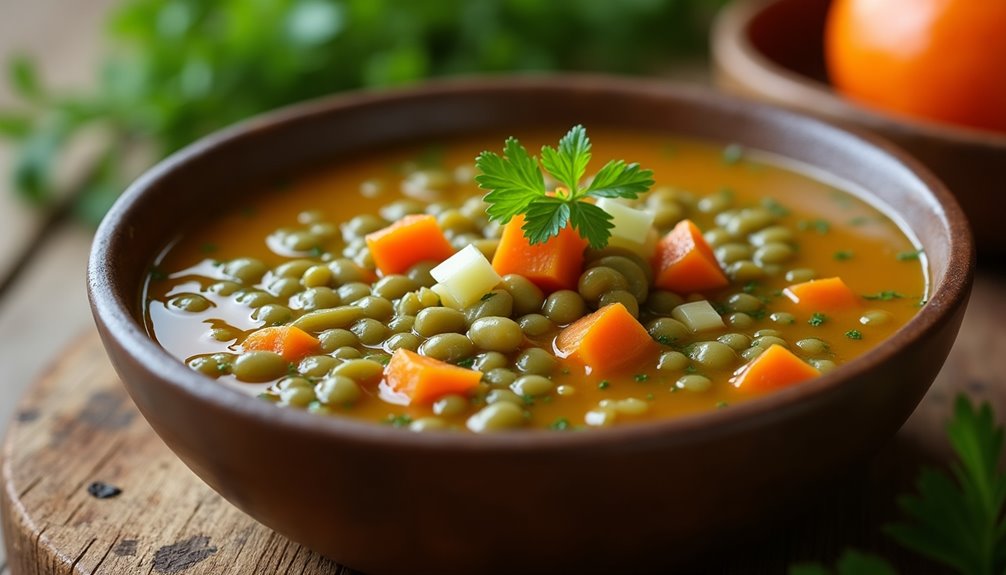 Lentil Soup With Carrots and Celery