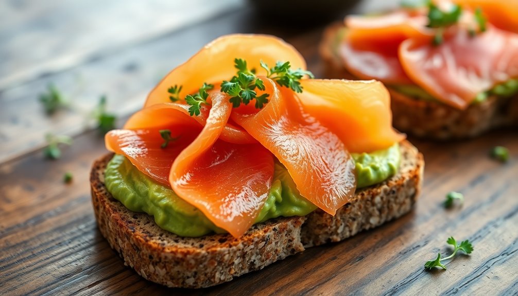 high quality smoked salmon selection