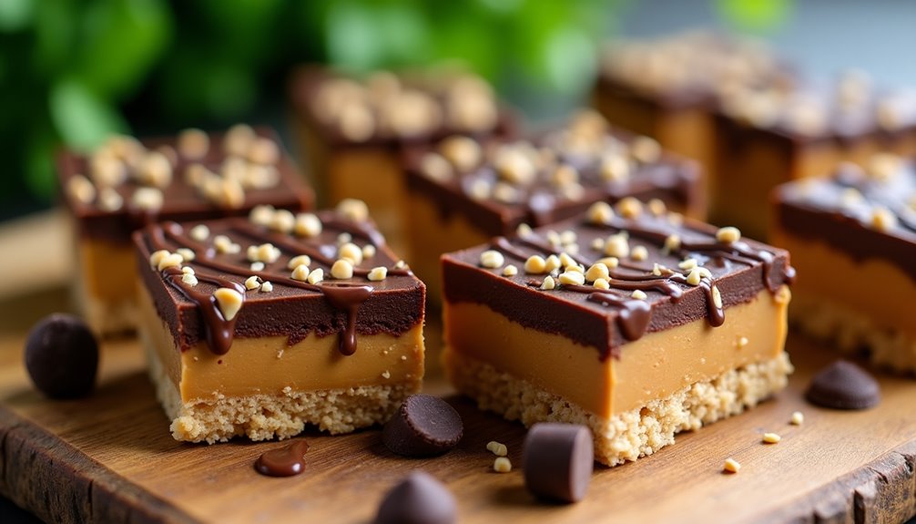 No-Bake Keto Chocolate Peanut Butter Bars