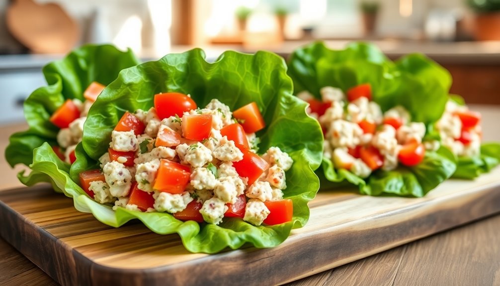 Keto Tuna Salad Lettuce Wraps