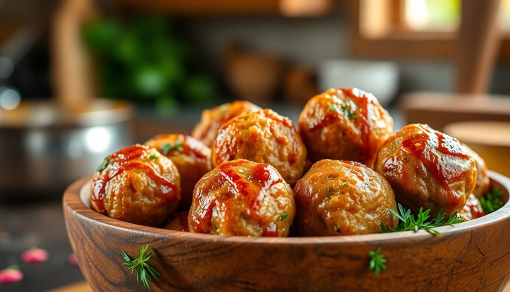 making meatball mixture together