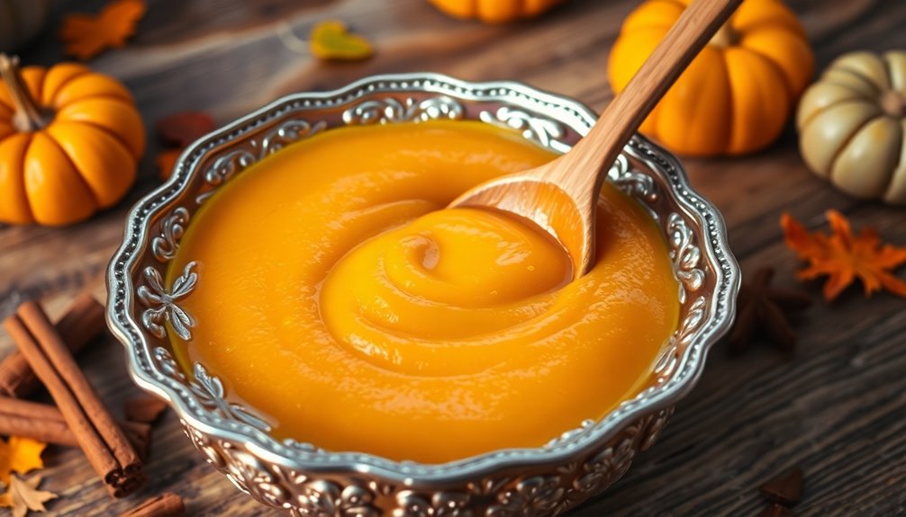 making pumpkin pie filling