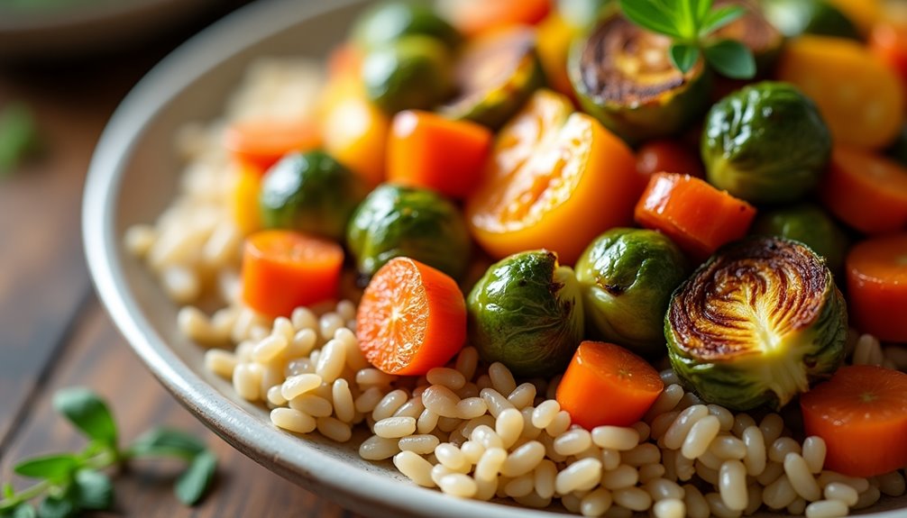 Roasted Veggies With Brown Rice