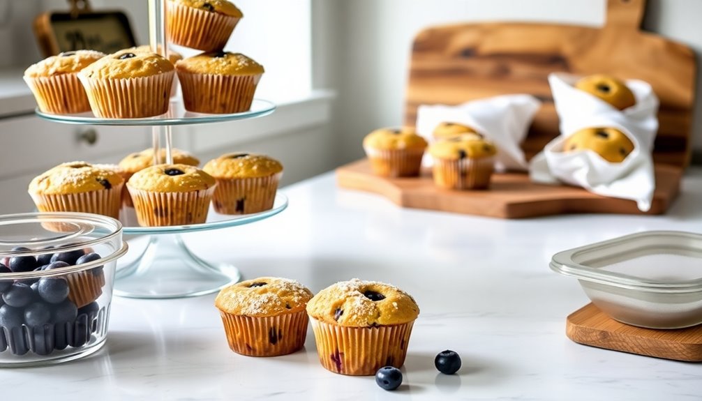 preserving muffins by freezing